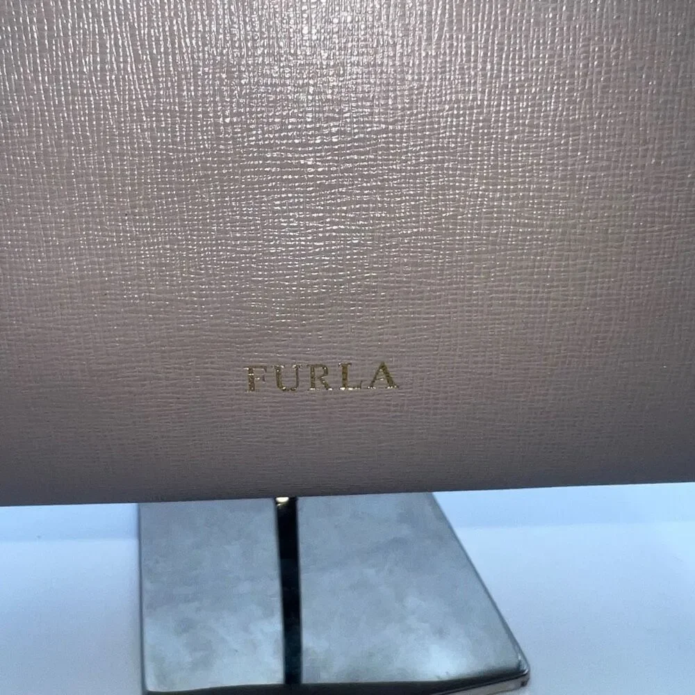 Furla Agata Saffiano Leather Crossbody Bag in Sabbia